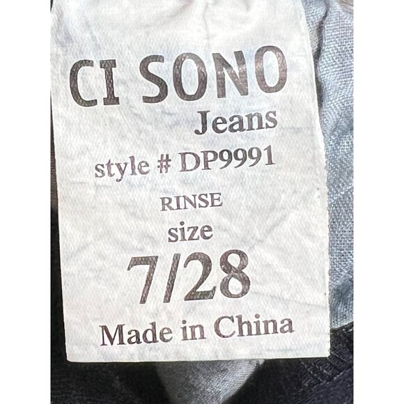 Ci Sono The Basics Collection Denim Jeans Size 7/28 Dark Wash 5 Pocket - Picture 9 of 10